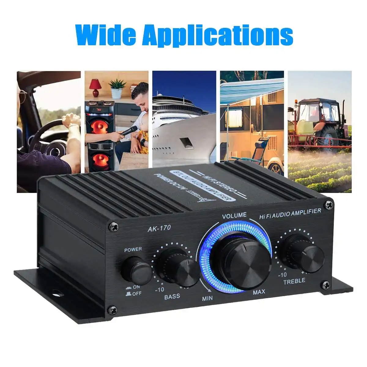 AK170 Hifi Car Amplifier Digital Audio 