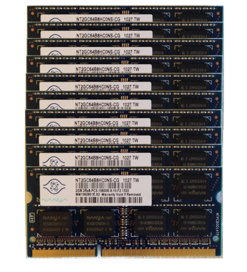 10 шт./заказ 2 Гб PC3-10600S DDR3 1333 МГц 204pin 1 5 V SO-DIMM Оперативная память памяти ноутбука |