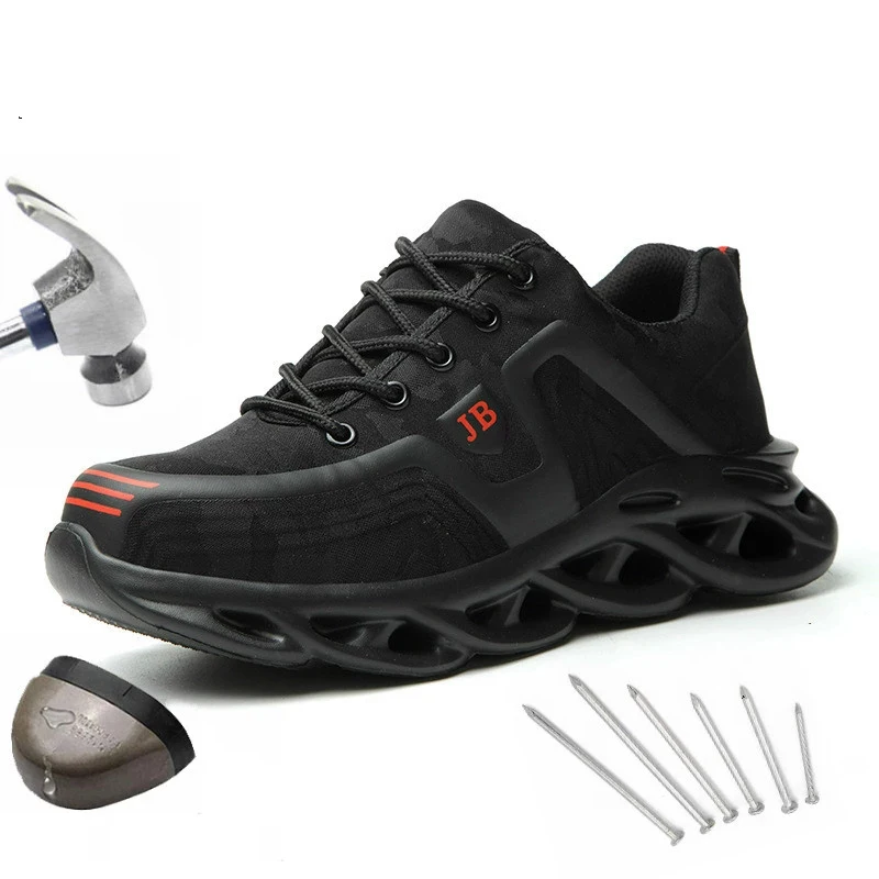 

Men Steel Nose Safety Work Shoes Construction Safety Puncture-Proof Outdoor Anti-Static Lightweight Soft Bottom Size 48