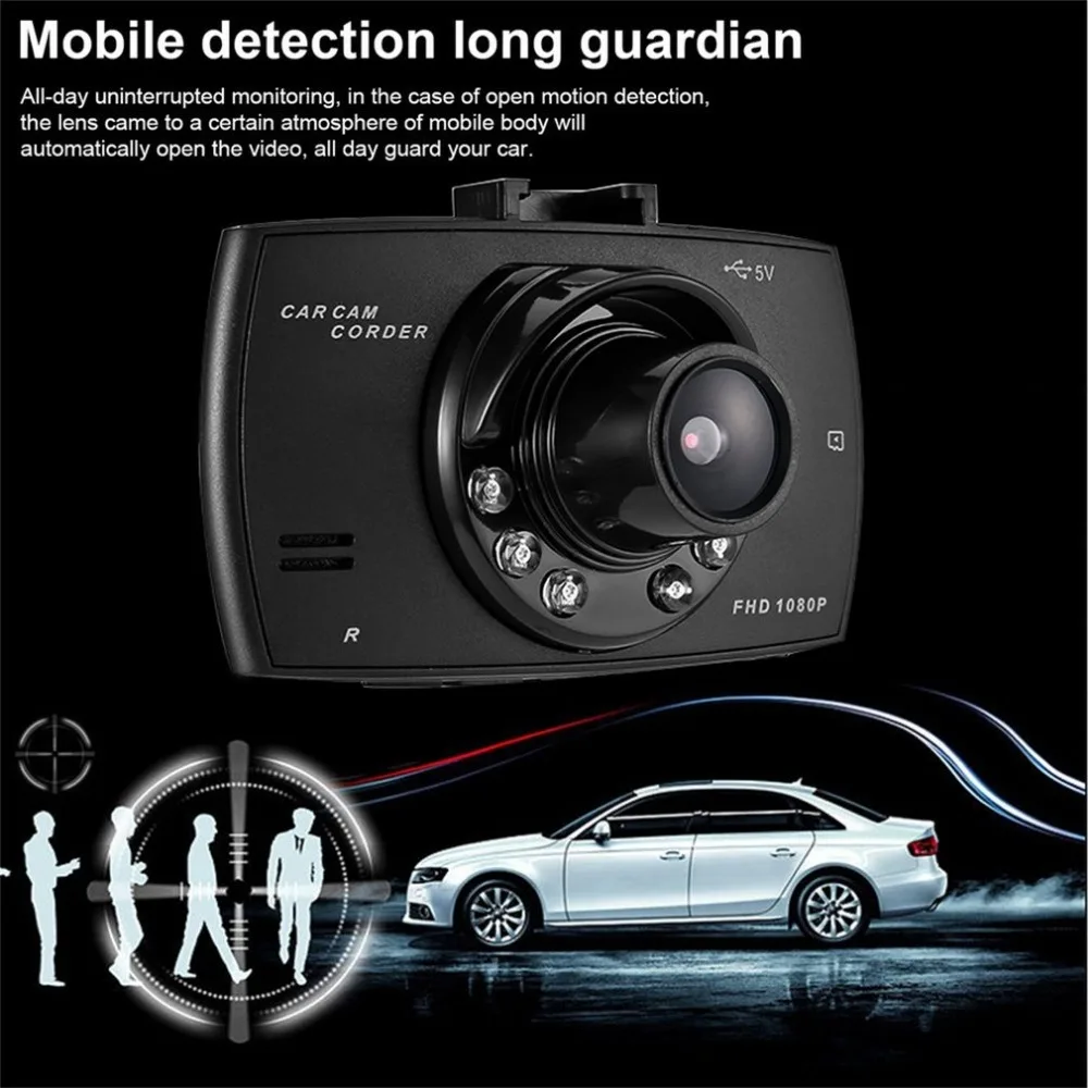 Широкоугольная 2,4 дюйма HD 1080P Автомобильная dvr камера, передняя задняя камера, видеорегистратор, детектор движения, g-сенсор, автомобильная видеокамера