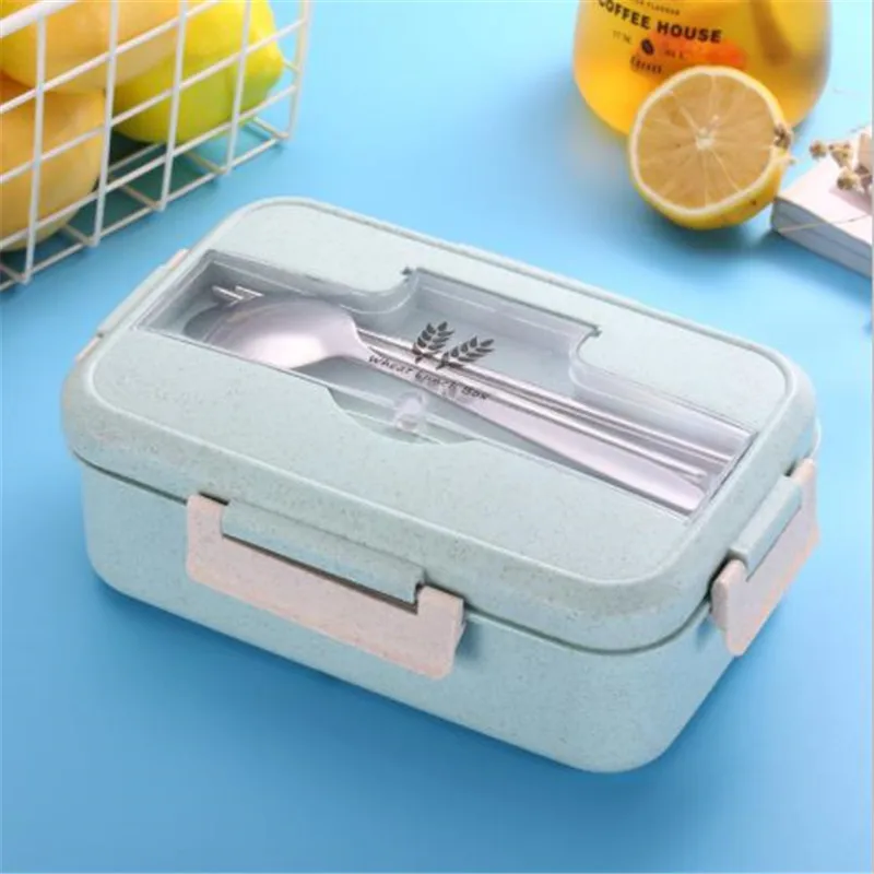 Модный из пшеничной соломы контейнер Bento для обеда микроволновая печь Ланч бокс