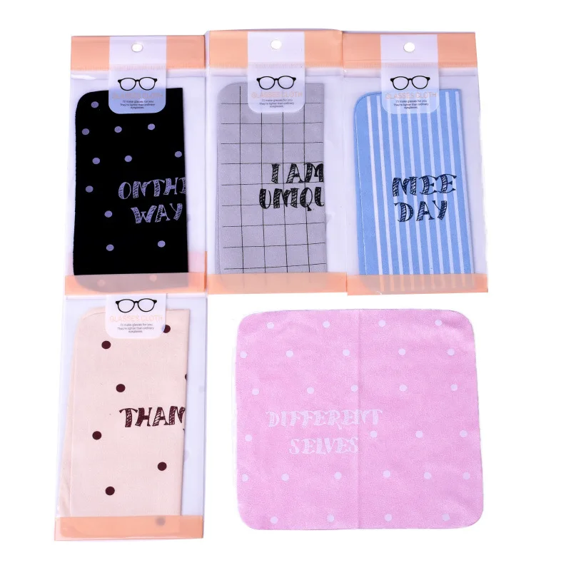 

847Line Cartoon Glasses Cloth Camera Lens Cloth Mobile Phone Computer Screen Cleaning Cloth