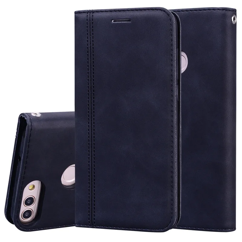 For Huawei P Smart FIG-LX1 Case Magnetic Leather Wallet Flip Card Hold Phone Case For Huawei P Smart 2018 Psmart Cover Coque phone card case