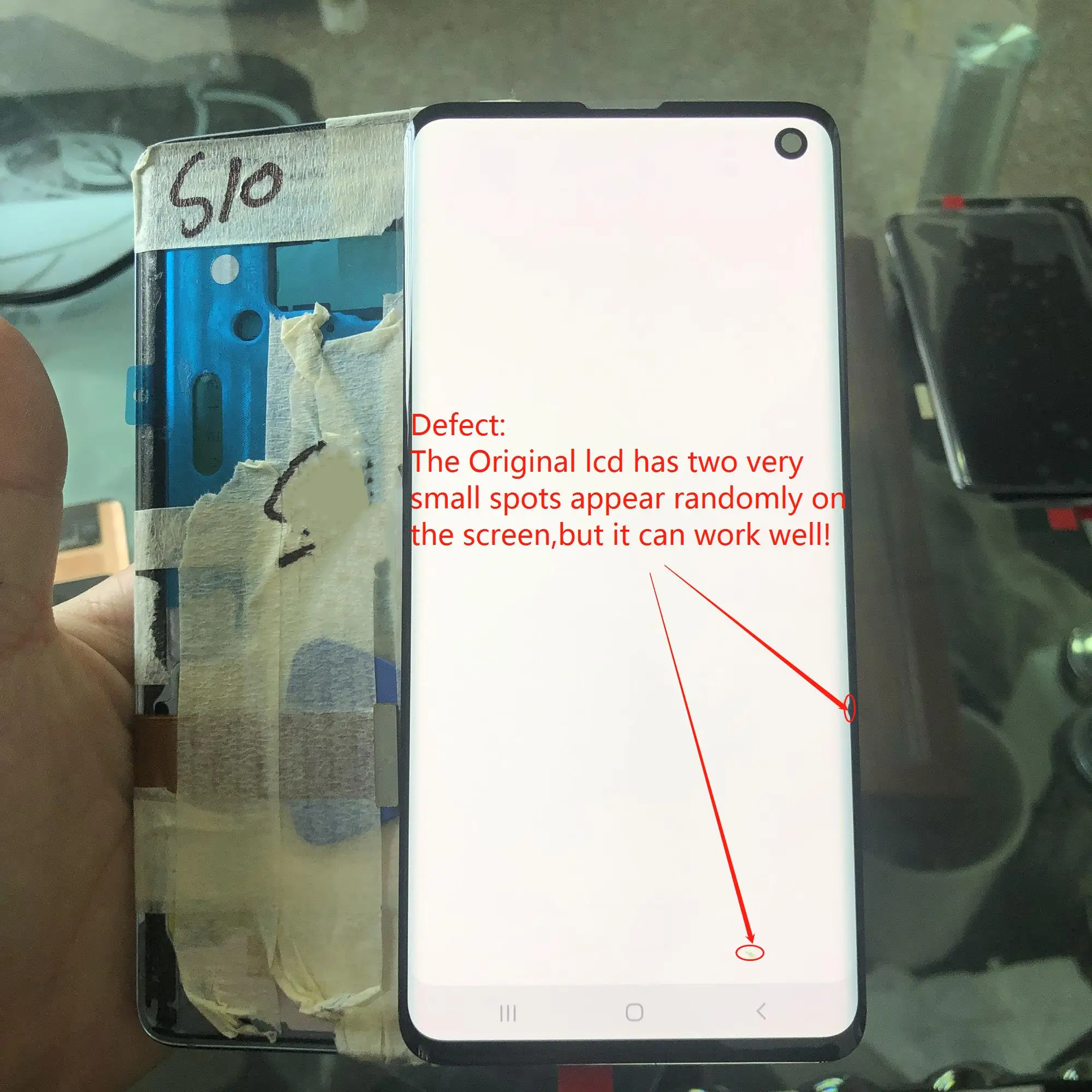 Оригинальный ЖК дисплей 6 1 дюйма S10 с пятном для SAMSUNG Galaxy G973F/DS G973U G973 сенсорным экраном дигитайзер