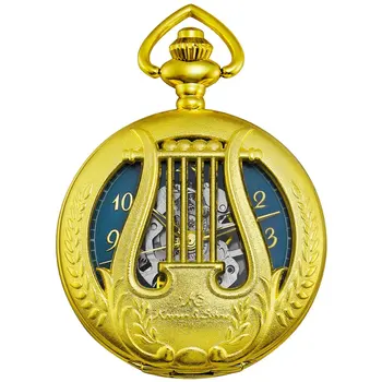 

Creative Hollow Mechanical Pocket Watch Alloy Chain Exquisite Fashion Pocket Watch Universal for Women Men Luxury Business 2019