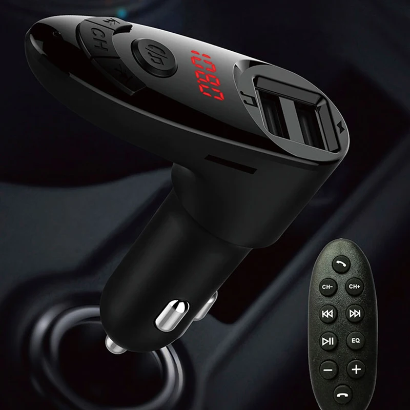 JINSERTA автомобильный fm-передатчик модулятор Bluetooth 5,0 автомобильный комплект Авто Аудио MP3 плеер 2.4A двойной USB зарядное устройство TF U диск музыкальный приемник