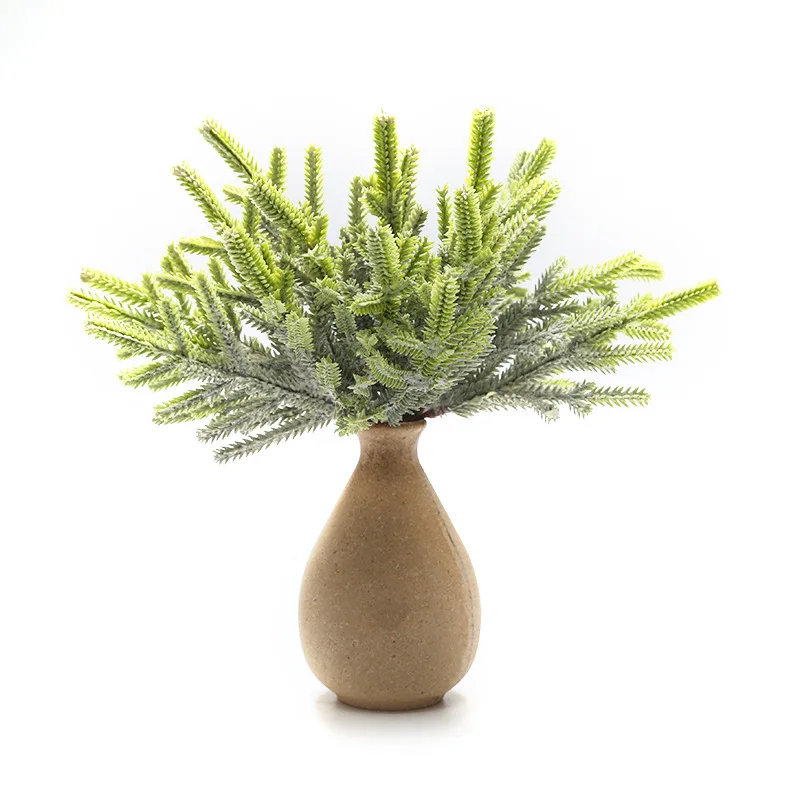 

3pcs Pine Needle Branch Artificial Flower Wreath For DIY Christmas Wedding Festival Party Home Garden Bouquet Scrapbooking Decor