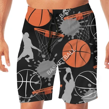 

Summer men's beach shorts Basketball Sports Basket Balls Player Pattern shorts men's short trousers