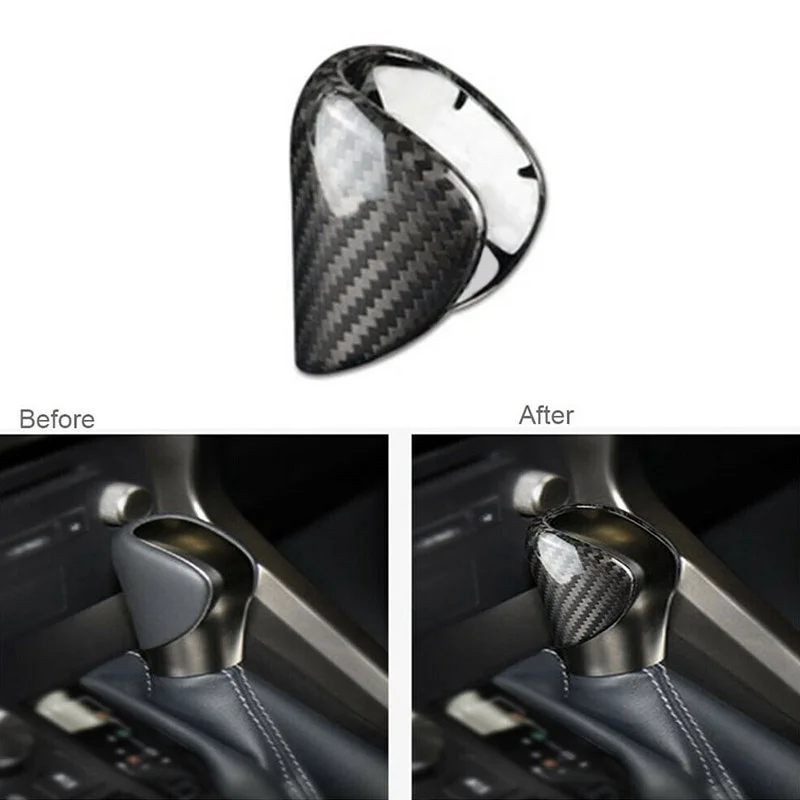for LEXUS IS250 ES NX RX GS RC Carbon Fiber Gear Shift Knob Head Cover
