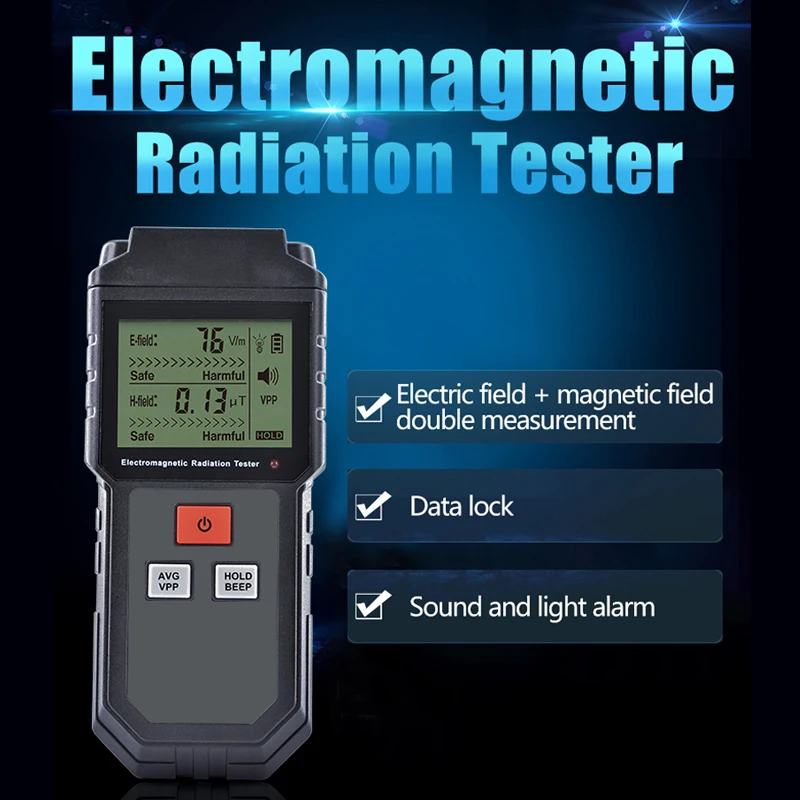 Детектор электромагнитного излучения защита поля EMF тестер цифровой батареи