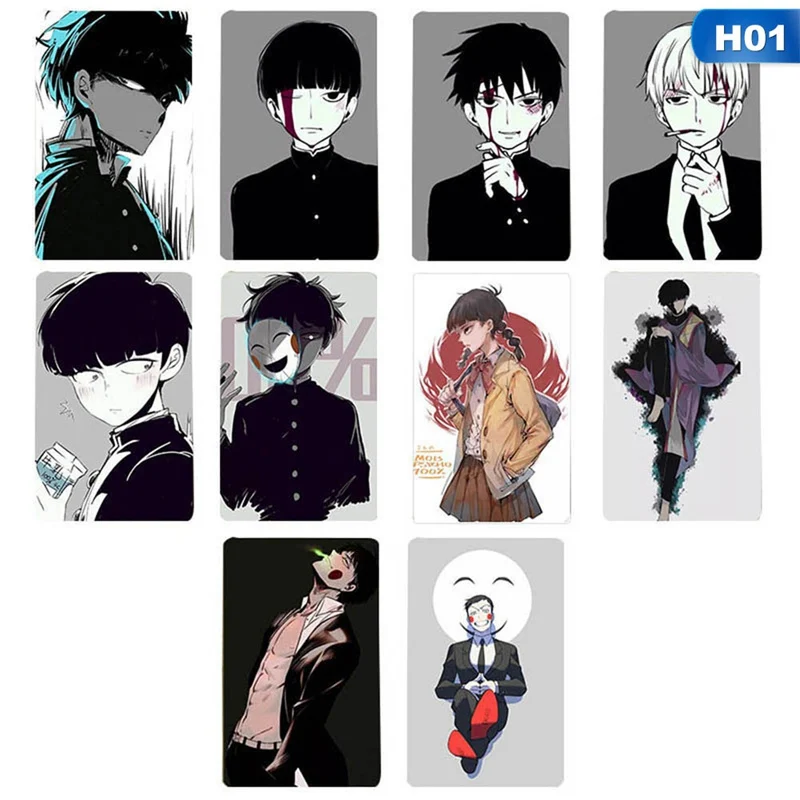 10 шт./компл. аниме Mob Psycho 100 рельефный плакат Mobu Saiko Hyaku фигурная наклейка для подарков