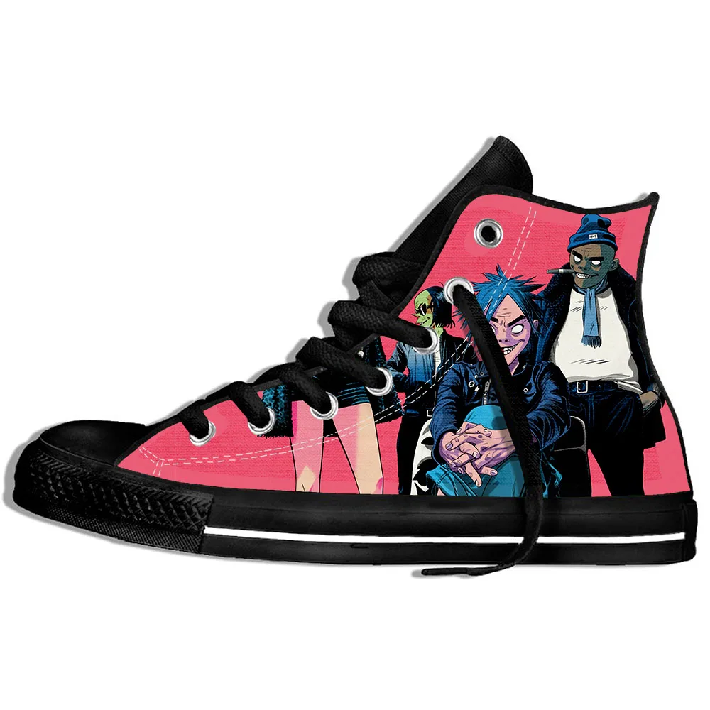 Gorillaz 1 Лидер продаж года; модная повседневная обувь Gorillaz с 3D принтом для мужчин и женщин; Высококачественная парусиновая обувь с 3D принтом в стиле Харадзюку Gorillaz - Цвет: Gorillaz 1