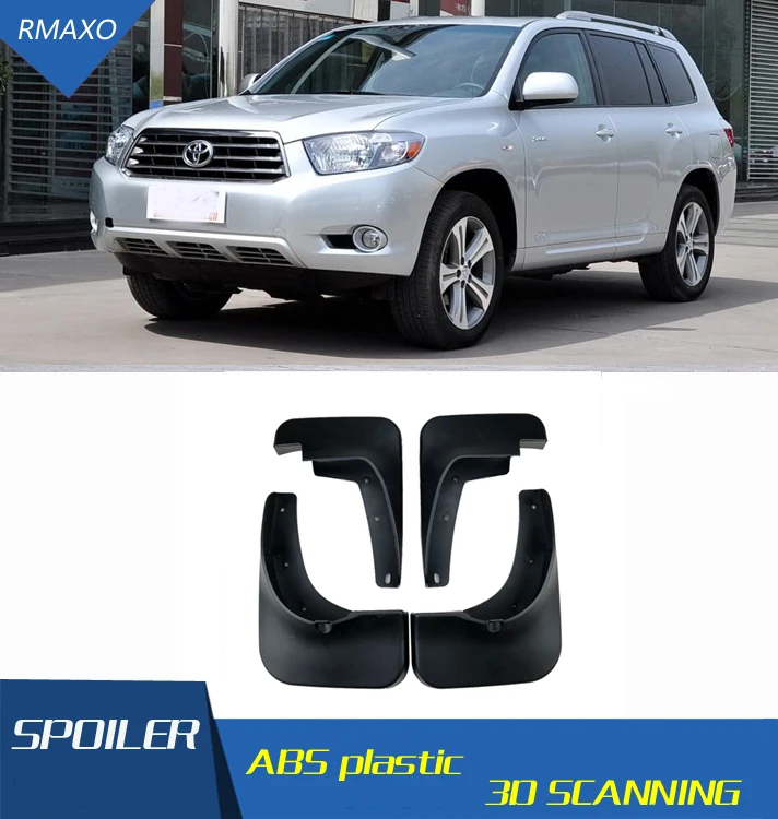 Для Toyota Highlander 2009-2012 Брызговики передние с цветом и задним брызговиком крыло брызговиков модифицированное специальное