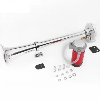 

Universal 12V 150DB Loud Car Air Horn 800-950hz Single Tube Zinc Alloy Loudspeaker Electric Horn for Trucks Cars Automobiles