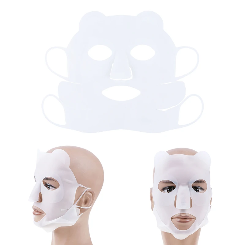 

Reusable Moisturizing Silicone Face Mask Cover Ear-Hook Prevent Evaporation Face Slim Mask Cover Beauty Skin Tool