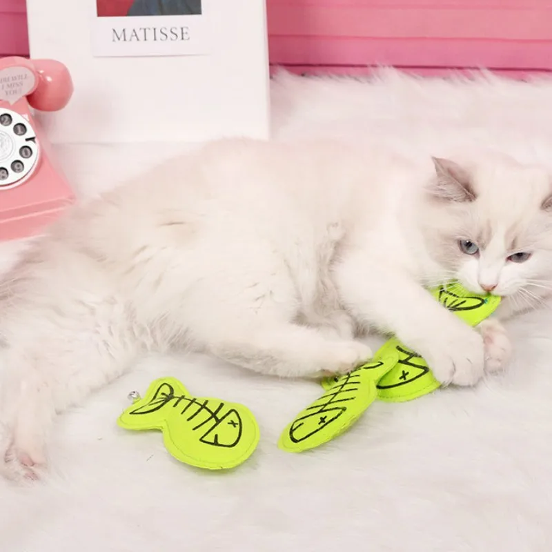 Игрушка для питомцев, кошек, игрушечная игрушка, забавная кошка, Маппет, рыба, Нетканая PP хлопковая игрушка для домашних животных, змеиная игрушка, кошачья мята, товары для кошек