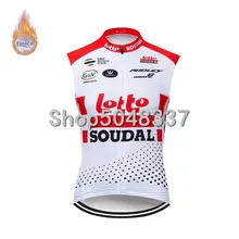 lotto команды Зимние теплые, флисовые, вепродуваемые жилеты для велоспорта 3 кармана дышащие без рукавов Ciclismo windstopper maillot