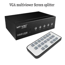 VGA divisor De Tela multiviewer 4 entrada VGA saída 1VGA, múltiplos modos de comutação de tela Suporte 1080p divisor de tela