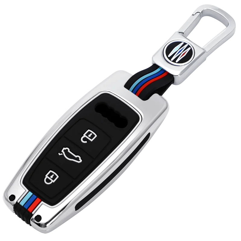 Custodia/cover per Chiave/telecomando in lega di zinco per Audi A6L A7 A8 Q8 Etron C8 D5 2019 2020 Car Key Cover Holder Shell Skin - H683aa4dbfd1d41fdafc953151c69484eM