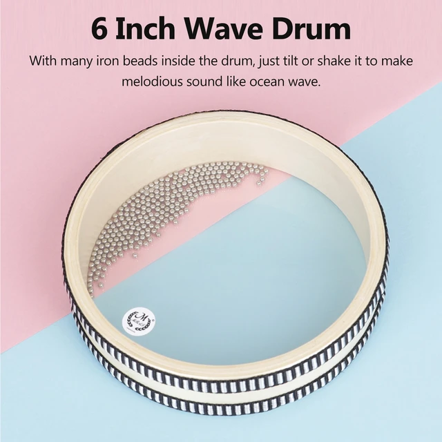 6-inch Transparent Wave Drum Natural Color Mini Ocean Drum Early  Educational Percussion Instrument for Children Girls Boys Gift - AliExpress