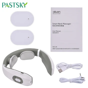 

6 Modes Rechargeable Electric Pulse Back and Neck Massager Far Infrared Heating Pain Relief Tool Health Care Relaxation Machine