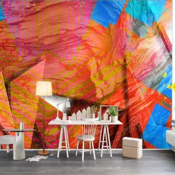 

milofi custom 3D Nordic abstract geometric TV living room large background wallpaper mural