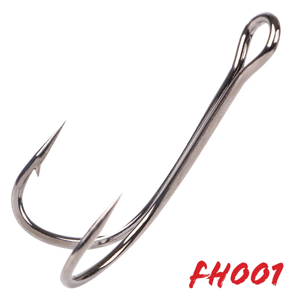 FTK 10-20pcs/pack Double Fishing Hooks Japan High Carbon Steel Silicone Lure  Hook Frog Bass Pike Duple Hooks High Quality - AliExpress