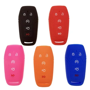 

Silicone Key Case FOR Ford F-150 Fusion Focus Fiesta Explorer 2015-2018 F-250 F-350 F-450 Mustang F-550 Auto Key Cover