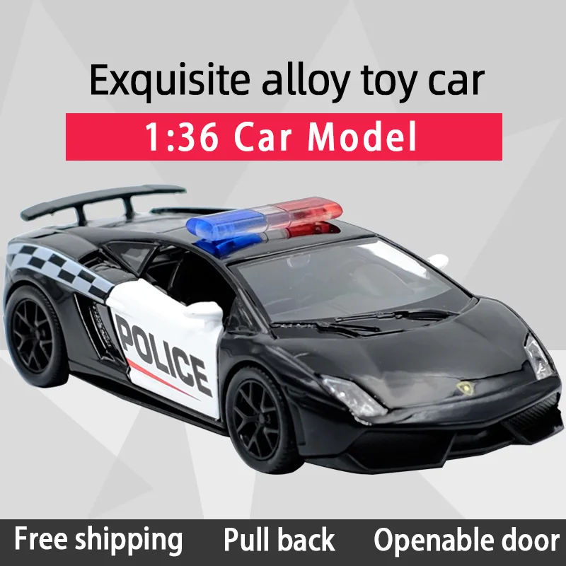 RMZ CITY 1:36 Gallardo полицейский игрушечный автомобиль литой Сплав модель автомобиля