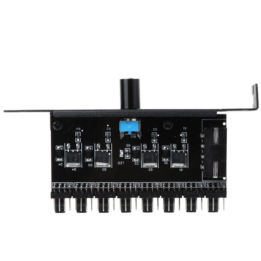 PC 8 каналов вентилятор концентратор охлаждающий вентилятор контроль скорости Лер для cpu чехол HDD VGA PWM вентилятор кронштейн pci мощность по 12 В SATA/4Pin Управление вентилятором