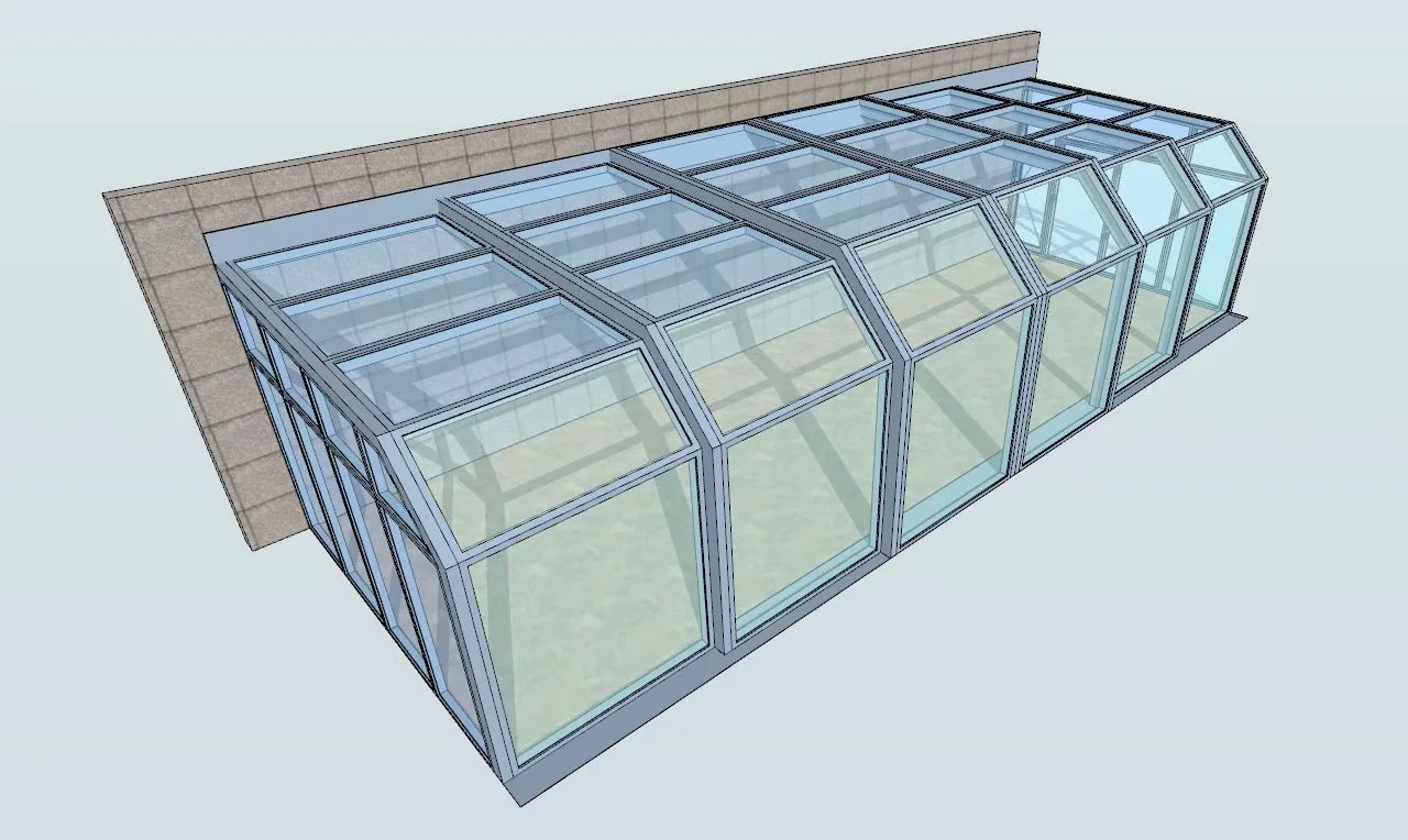 Customizable Aluminum Winter Glass House Sunroom for Outdoor Garden with Factory Price Outdoor Sunroom Patio