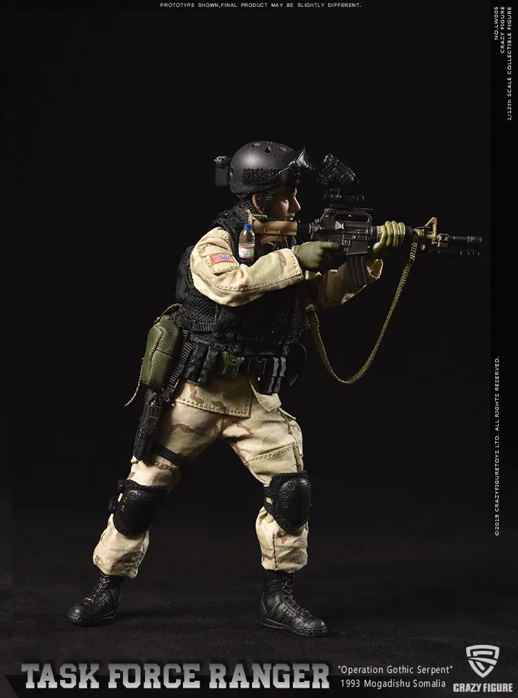 CrazyFigure LW005 1/12 спецназ дельты США мастер-солдат Рейнджерс Целевая группа 199" операция Готическая змея"