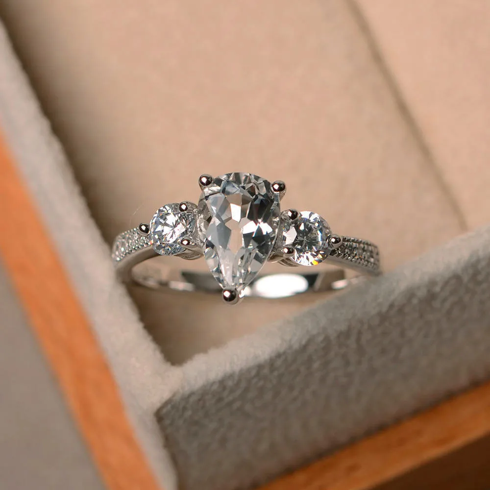 

Luxury Female Lab Diamond Stone Ring 100% Real 925 Sterling Silver Wedding Rings For Women Promise Love Engagement Ring