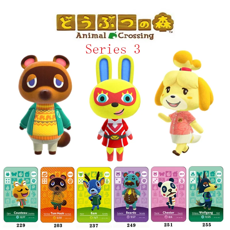 Animal Crossing Series 3 Game Cards Compatible Switch NS WIIU NFC Amiibo Card Animals Set Carte Third Edition English Language | Игрушки и