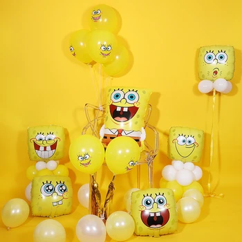 

SpongeBob Aluminum Balloon Baby Kids Children's Holiday Party decorate decorative Yellow balloons Kid Birthday party balloons