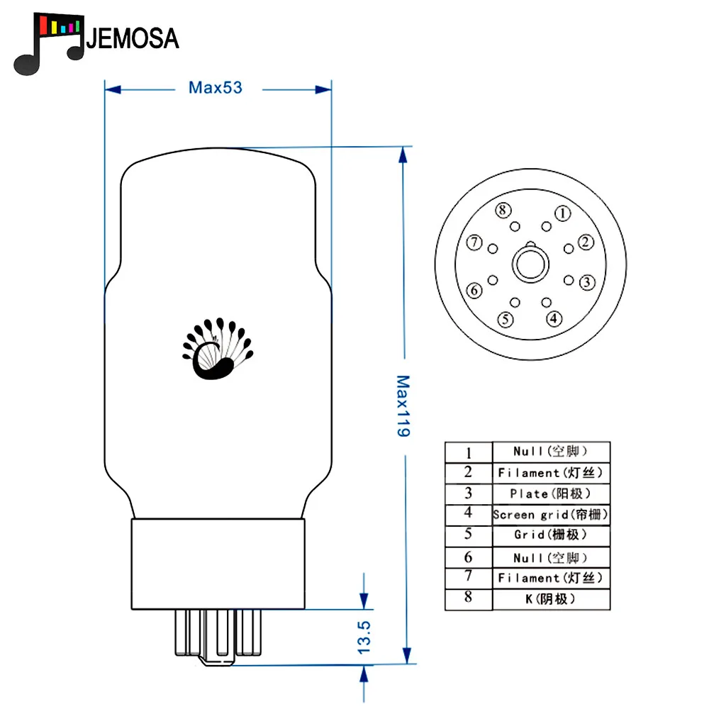 PSVANE KT88 с вакуумными трубками KT88C Hi-Fi серии Заменить 6550 6550C KT88-98 UK-KT88 KT88 электровакуумного Hi-Fi звуковая вакуумная трубка усилитель