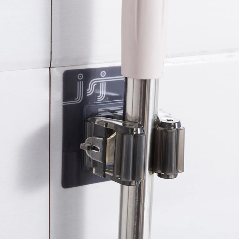 

Plastic Mop and Broom Holder Mop Organizer Garden Storage Shelf Kitchen Tool Hanger Folding Shelf Tools Behind Doors / on Walls