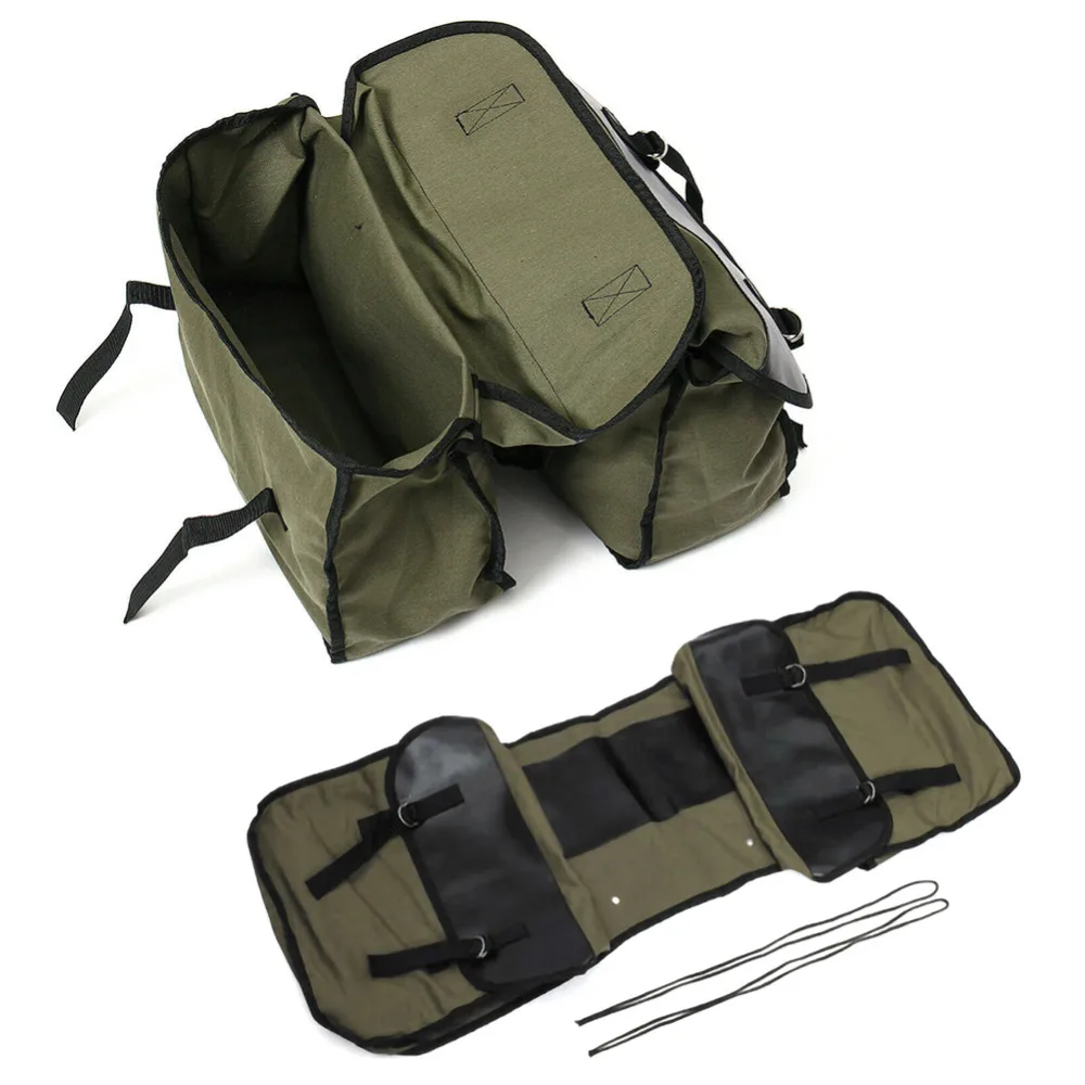 Мотоциклетная седельная сумка, двойная багажная стойка, сумка, Холщовый кожаный боковой рюкзак, сумка для упаковки, мотоциклетный рюкзак