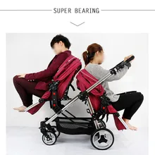 Двойные детские коляски можно сложить до, после двойной тележки Реверсивные детские принадлежности BB коляска может сидеть