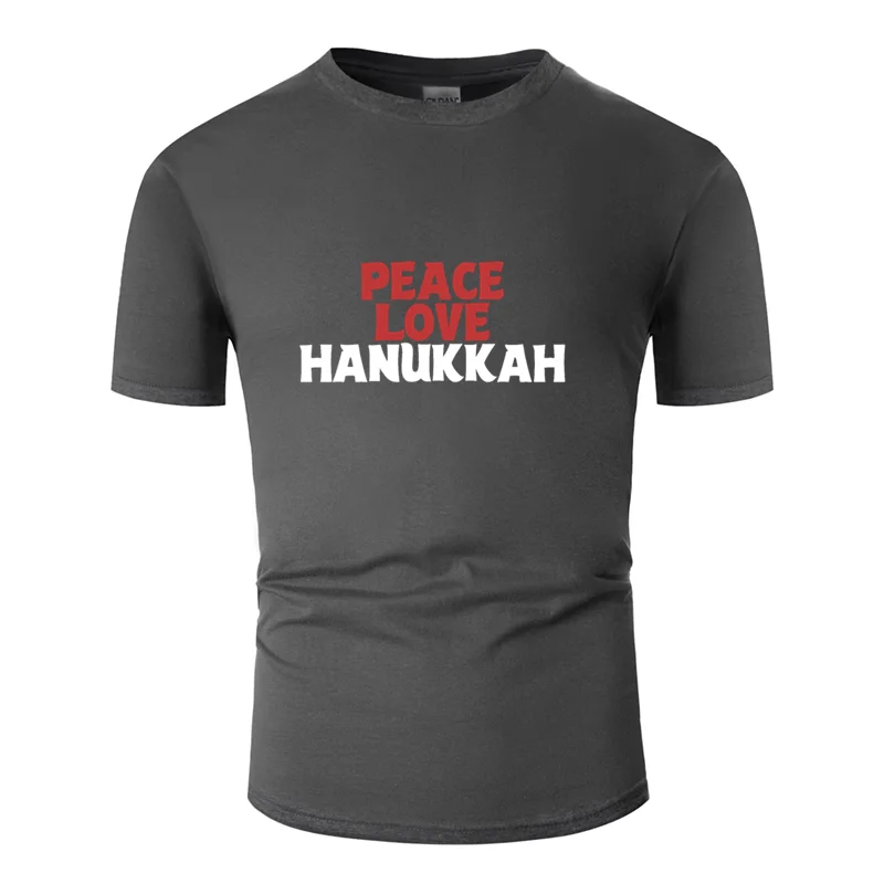 Футболка с принтом peace love hanukkah, Еврейская одежда,, кавайная, одноцветная, Мужская футболка, комикс Харадзюку, большой размер S~ 5xl, высокое качество