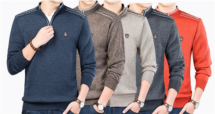 M-3XL, Осень-зима, мужской свитер, Мужская водолазка, Одноцветный, Повседневный свитер, Мужской приталенный, брендовый, вязанный, пуловеры T111605