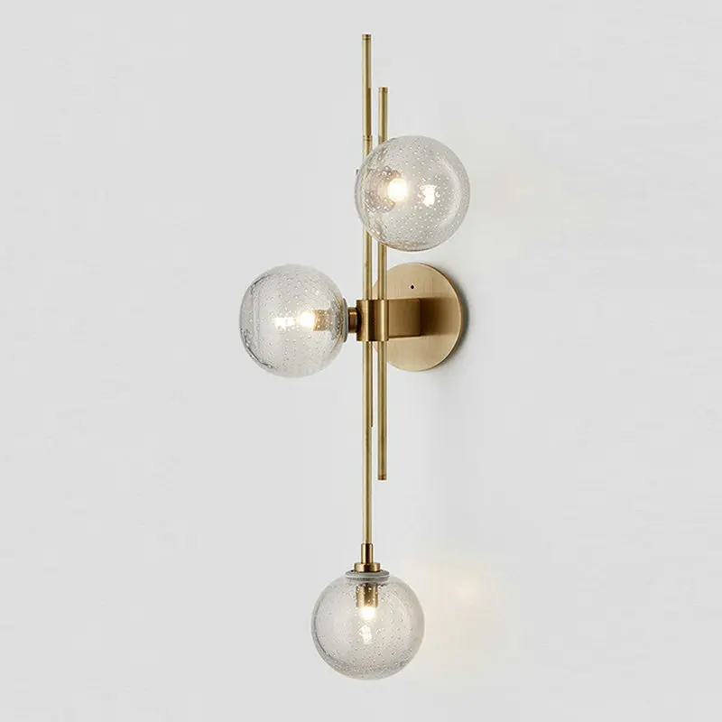 Скандинавский дизайн шар стеклянный настенный светильник теплый белый декоративный настенный светильник для дома отеля ресторана светодиодный светильник