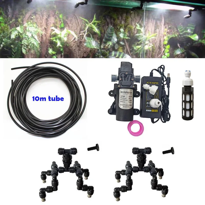 

4 Head Reptile Pressure Sprayer Nozzles for Tank cooling with Adjustable Aquarium Aquatic Pet Cooling System