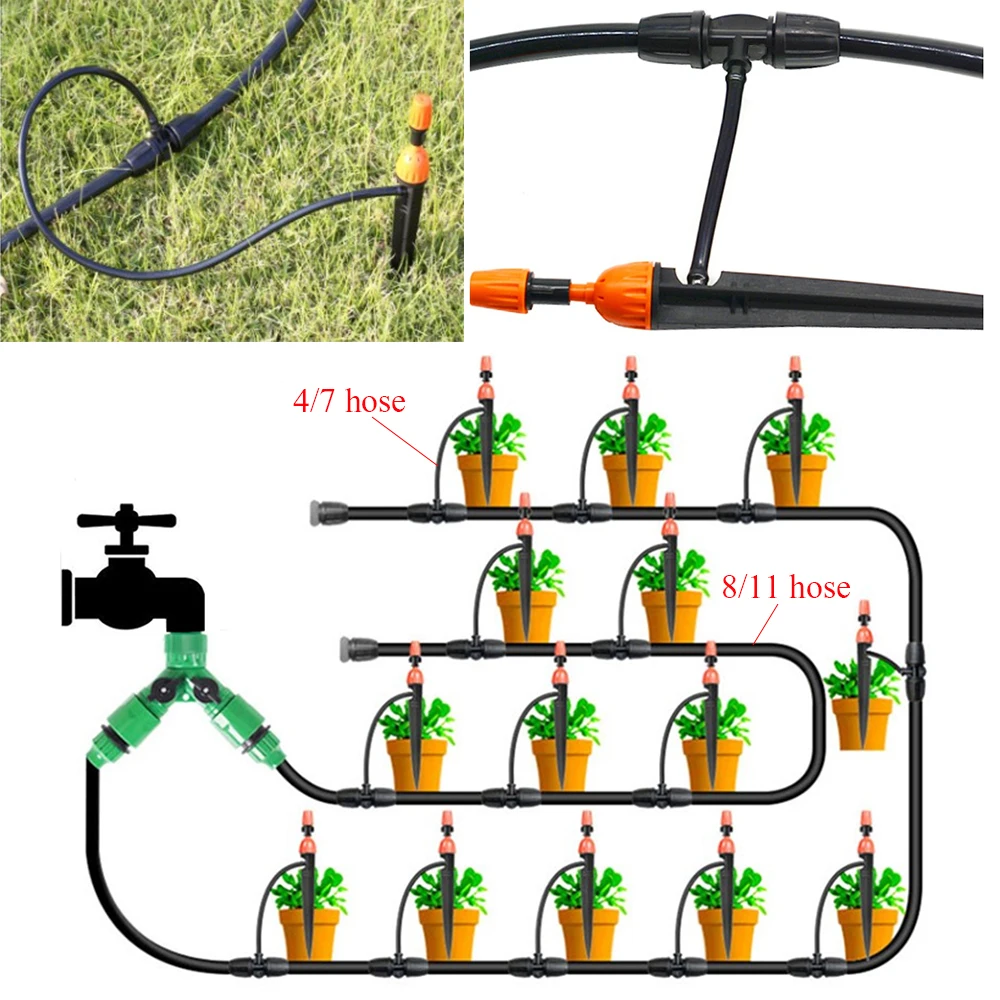 1/8" 1/4" 3/8" Garden Watering Hose  PVC Water Tubing Garden Auto  Drip Irrigation Pipe for Plant Watering and Misting Cooling 6