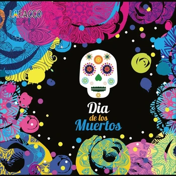 

Laeacco Dia de los Muertos Photography Backgrounds Colorful Hat Skull Carnaval Party Photo Backdrops Day of the Dead Photophone