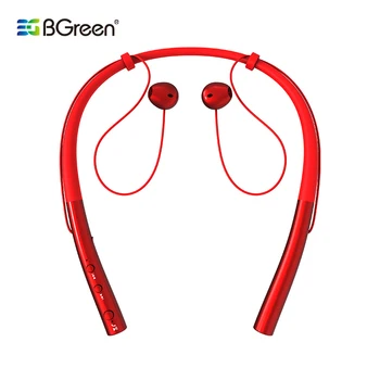 

BGreen Sport Waterproof Bluetooth Earphones Wireless Stereo Bendable Neck Band Headset With Magnet Adsorption Metal Shell