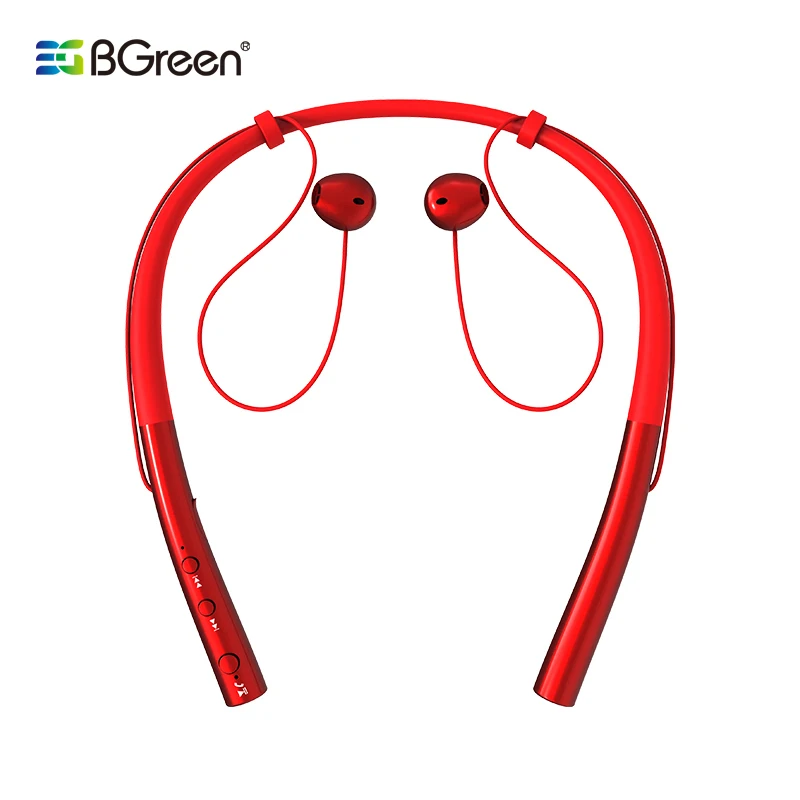 Спортивные водонепроницаемые Bluetooth-наушники BGreen беспроводные стерео сгибаемые