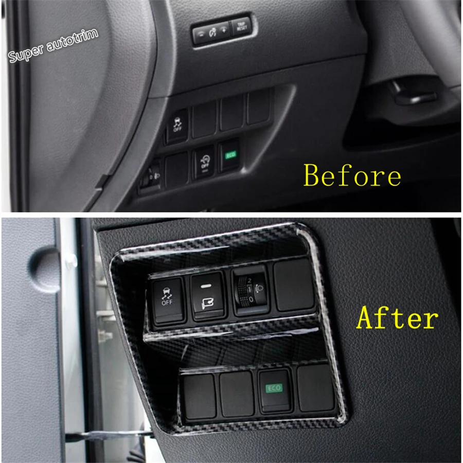 

Lapetus Front Head Lights Lamp Switch Button Cover Trim Fit For Nissan Rogue T32 / X-Trail 2014 - 2019 ABS Accessories Interior
