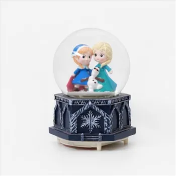 

Frozen 2 Periphery Anna Elsa Princess Crystal Ball Give Out Light Disney Transparency Rotating Music Box Glass Ball X5169