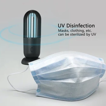 

2020 New Rechargeable UVC Germicidal Disinfection Light Tube Bulb Bactericidal Lamp Ozone Sterilizer Mites Lights